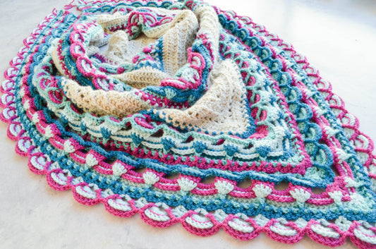 Meet Winifred, my first Shawl pattern