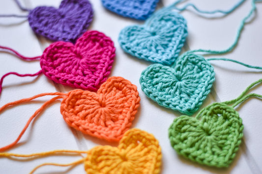 Easy Crochet Hearts Free Pattern